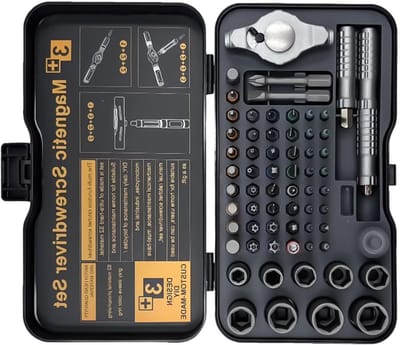 Magnetische Schroevendraaier - Precisie Gereedschap - Klusjes Thuis - 66-in-1 Set - 18 cm - Grijs