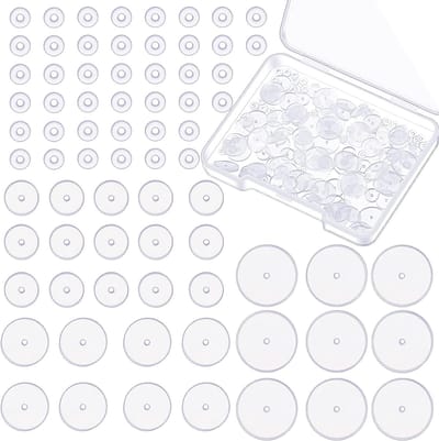 200 Transparante Boorgeschijven voor Piercings, 3/5/7/9mm, Silicone Oordopjes en Stabilizers, 4 Maten voor Comfort en Ondersteuning
