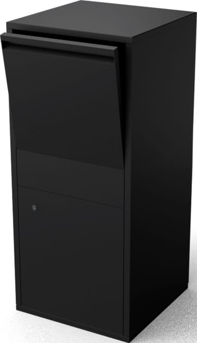 Giftu Pakketbrievenbus Zwart 420x420x950mm (LxBxH) - Materiaaldikte 2mm - Inclusief 2 Sleutels - Afmetingen pakket 340x340x310mm
