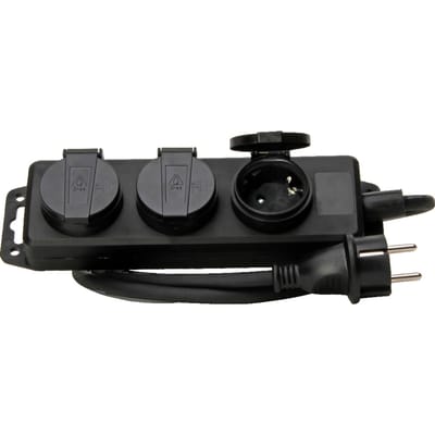 Kopp 3V Centa Snoer Centraal Zwart IP44 Afdekking Met 1,4M Snoer - 223003044 [5 stuks]