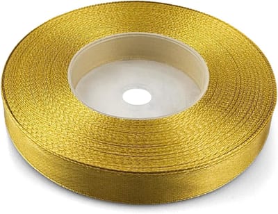 1 satijnen lint 12mmx32m goud decoratieve roll voor crafting bruiloft gift verpakking party familiebijeenkomsten