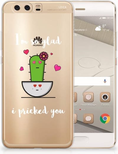 Huawei P10 Plus Telefoonhoesje met Naam Cactus Glad