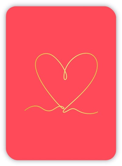 Valentijnskaart | Goudfolie | Hart | Liefde | Wenskaart | Valentijn | Valentijnsdag | Valentijnscadeau | Ansichtkaart | A6 | 14 Februari | Kaartje