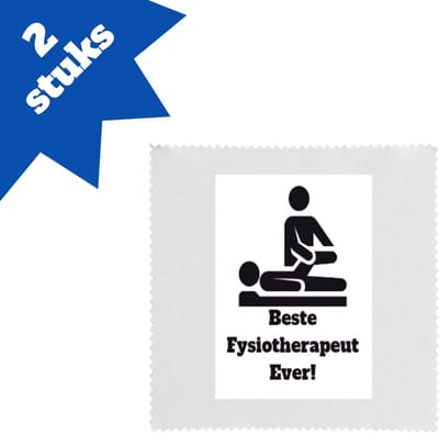 Akyol - beste fysiotherapeut brillendoekjes - Beste fysiotherapeut - therapeut - cadeau - 17,8 bij 17,8 cm - 2 stuks