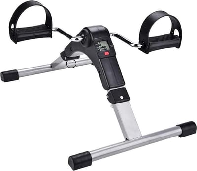 Pedaaltrainer - Beentrainer Hometrainer - Thuis Fitness - Opvouwbaar LCD Display - 39 x 36 x 18 cm - Zwart
