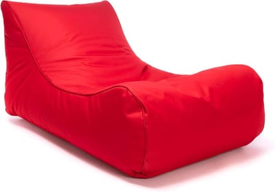 Polyester Poef - Zitzak Fauteuil - Buiten Ontspannen - Lichaamsondersteunende Vulling - 115x65x60cm - Rood