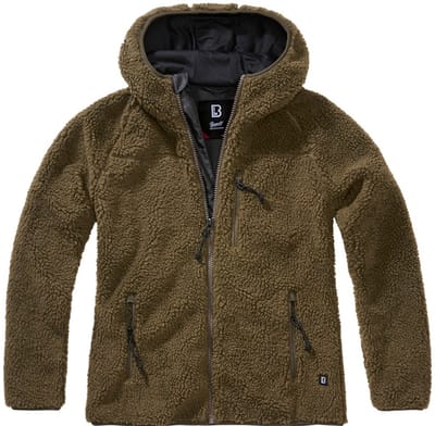 Brandit Dames teddy fleece jacket Fleece olijf L - Polyester - Basics