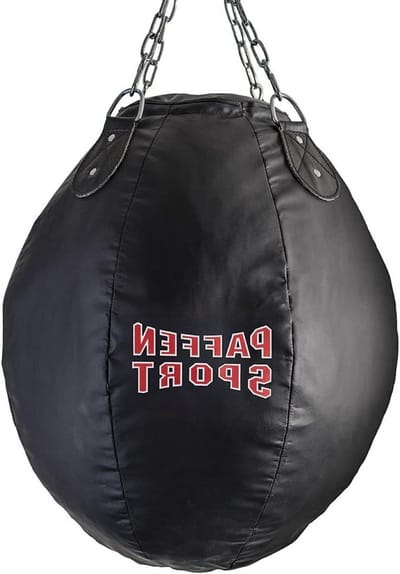 Bokszak Wrecking Ball - Zandzak Vechtsport - Slagkracht Training - Bolvormig Ontwerp - 60 cm Ø 45 kg - Zwart