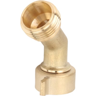 Raccord coudé pour tuyau d'eau à 45 degrés Filetages 3 4 pouces Construction en laiton Adaptateur coudé pour tuyau d'arrosage pour camping-car, caravane, remorque, marine