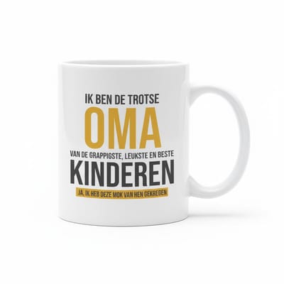 Trotse Oma Mok – Grappige Familie Quote Koffiemok – Cadeau voor Grootmoeder – 330 ml