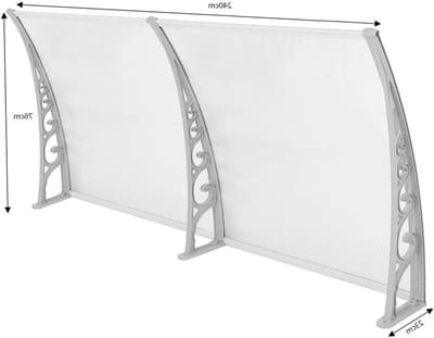 Voordeur Luifel - Afdak deur - Bescherming buiten - Winddicht regendicht - 80x240 cm - Semi-transparant