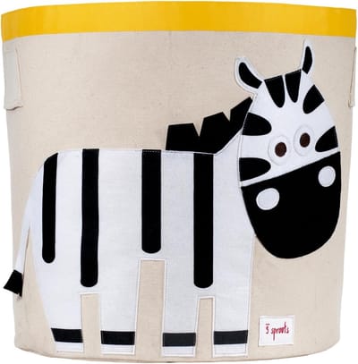 Grote Opvouwbare Opbergmand van Canvas voor Speelgoed en Babyartikelen | Zebra Design