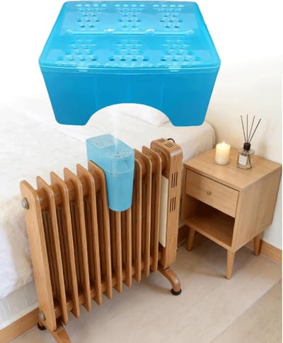 Radiator Luchtbevochtiger - Vochtigheid Verhoger - Comfort Verhogend - Natuurlijke Verdamping - 14 cm Sleuf - Blauw