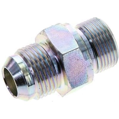 JIC  Dubbele Nippel M22 X 1.5 X UNF 7/8''-14 Staal NBR 210bar