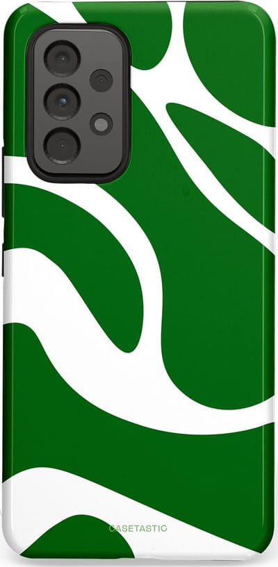 Casetastic Hoesje Geschikt voor Samsung A53 - Stijlvolle Beschermende Duo-layer Case - Groene Golven