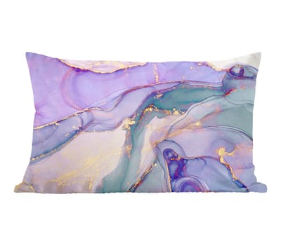 Sierkussens - Kussentjes Woonkamer - 60x40 cm - Goud - Marmer - Paars