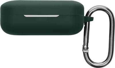 kwmobile cover voor oordopjes case - geschikt voor Realme Buds Air 7 - Trendy beschermhoes draadloze oordopjes in donkergroen
