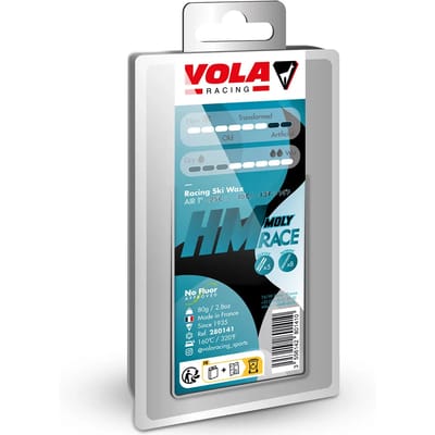 HMach Blauw Moly Wax - Racing Wax - Kunstmatige Sneeuw - Fluorvrij - Geschikt voor -25°C tot -10°C