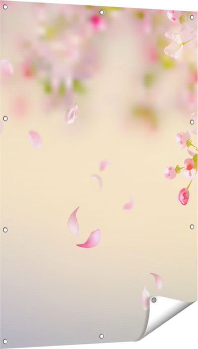 Gards Tuinposter Appelbloesem - Bloemen - 80x120 cm - Tuindoek - Tuindecoratie - Wanddecoratie buiten - Tuinschilderij