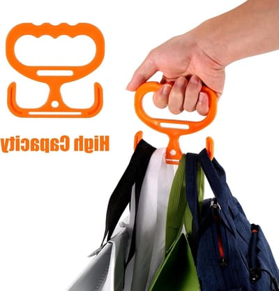 Praktische en Stevige Winkeltassen met Handvatten - Set van 2 Herbruikbare Tassen voor Boodschappen en Winkelen (Oranje)