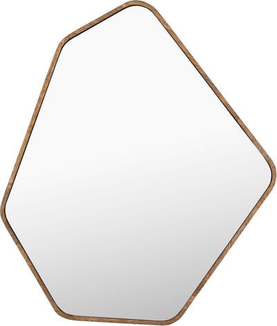 Dutchbone Bryn Spiegel/ Wandspiegel Asymmetrische vorm Hout - Bruin