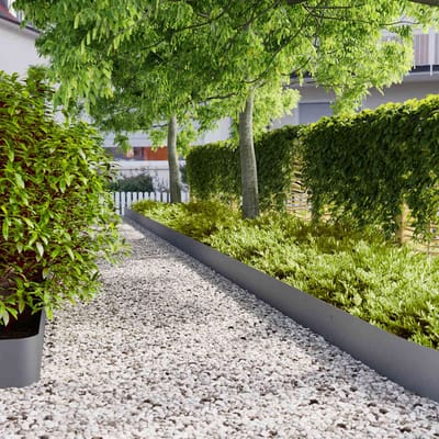 vidaXL - Gazonranden - 30 - st - 20x103 - cm - koudgewalst - staal - antraciet
