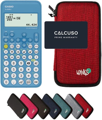 Casio fx-82NL+ incl. WYNGS Beschermhoes Rood - Wetenschappelijke Rekenmachine - Basis Pakket