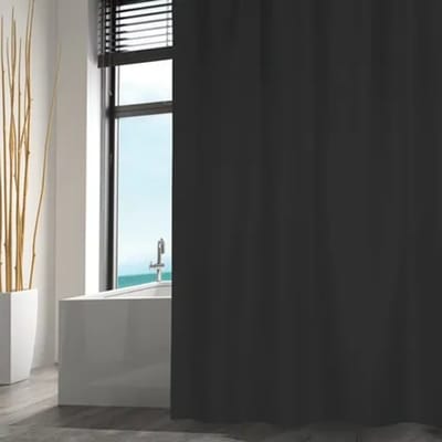 MSV Douchegordijn Anti-Schimmel – Waterdicht Douchegordijn van Polyester – Zwart – 120 x 200 cm