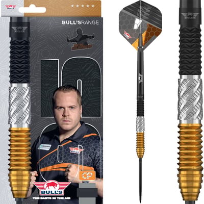 Bull's Dirk van Duijvenbode CP Steeltip Dartpijlen 95% Tungsten - Shark Grip - DNA Grip - Player Edition