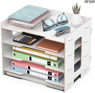 RFWR® A4 Bureau Organizer - 4-laagse Documentenbak voor Kantoor