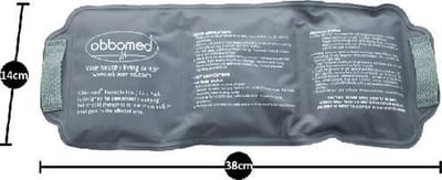 ObboMed MV- 5442 warm en koud kompres met verstelbare elastische band (hot-cold pack) - 2 packs + 1 elastische band – herbruikbaar- 38 x 14 cm – hulpmiddel tegen spierpijn, stijve spieren en fysieke pijnen