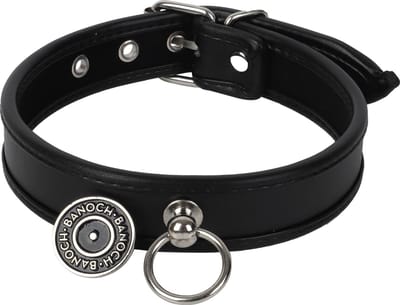Banoch - Collar of O black - Zwart Pu Leer - halsband bdsm