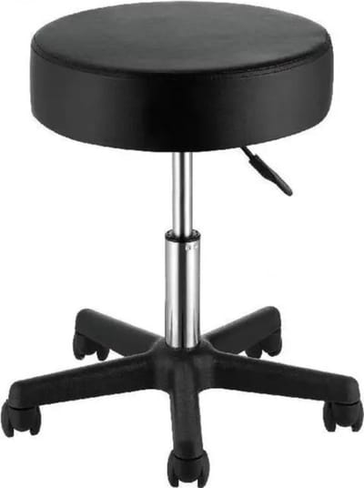Happyment Ronde Werkkruk - In hoogte verstelbaar - Ergonomisch - Zwart - 181KG Draagvermogen