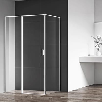 Diamond Line Dani - Douchecabine - 120x90 - Rechthoek - Chroom - Draaideur Links - Antikalk - Helder Glas - 6mm Veiligheidsglas - Easy Clean