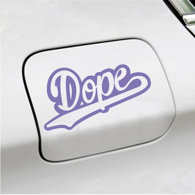 Bumpersticker - Dope - 10 X 18 - Paars