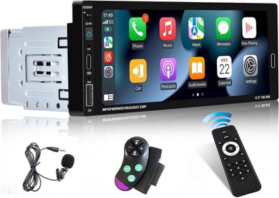 Fokelyi - 6.9 Inch - Caliber Autoradio met Bluetooth - USB - Apple Carplay & Android Auto (Draadloos) - Audio streamen - FM Radio