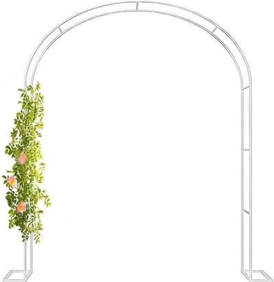 Tuinboog Metaal - Rozenboog - Klimplanten Ondersteunen - Weerbestendig Ontwerp - 2 Meter Hoog - Zwart