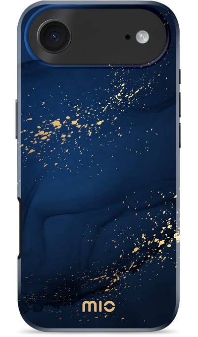 Mio by Mobilize Hoesje geschikt voor Apple iPhone Air MagSafe Telefoonhoesje Hardcase | Mio by Mobilize Backcover | Geschikt voor MagSafe | Geschikt voor Draadloos Opladen met Magnetische Ring | Geschikt voor MagSafe Case - Midnight Sparkle | Blauw