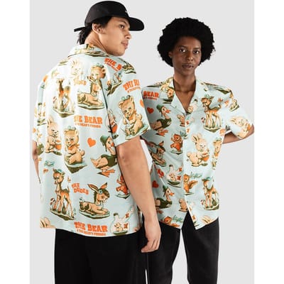 The Dudes Wasted Dudes Pistachio Hawaiian Shirt patroon