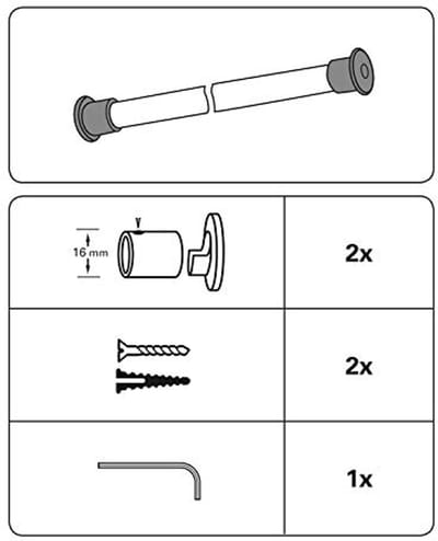 Wandbeugel voor gordijnroedes Ø16 mm - Stijlvolle metalen ophangsystemen