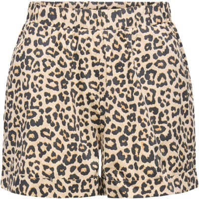 Only beige dames broek   Regular fit   Steekzakken   Animal patroon   Elastische boord   Regular waist Beige XS