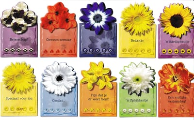 Bloemenkaartjes - 250 Stuks – Minikaartjes – 5 x 7.5 cm - Bloemist - Kadootjes – BK-016
