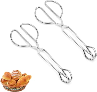 Set van 2 Grill Scharen - Roestvrijstalen Keuken Tangen voor Barbecue, Grillen en Koken - Warmtebestendig en Duurzaam voor Thuis en Buitengebruik