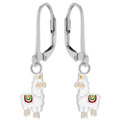 WeLoveSilver - zilveren oorhangers - eenhoorn - regenboog - voor meisjes