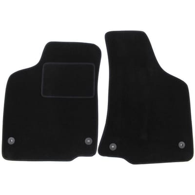 Tapis de sol - Caddy - Sur mesure - Velours noir - 4 pièces - Antidérapant et imperméable
