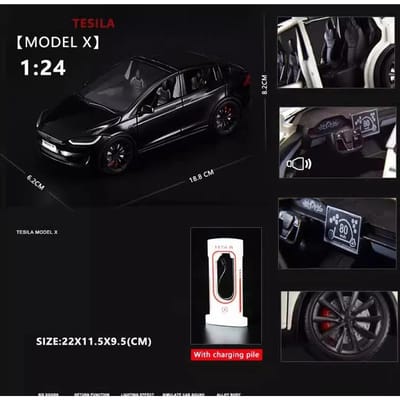 Nouveau 1:24 Modèle de Simulation X Modèle de Voiture en Alliage Son et Lumière Voiture Jouet à Tirer en Arrière Voiture Électrique en Métal Collection Garçon Décoration Cadeau