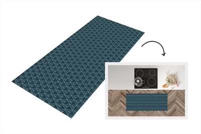 Keukenloper - Loper keuken - Design - Jongens - Driehoek - Kind - 120x50 cm - Keukenloper vinyl