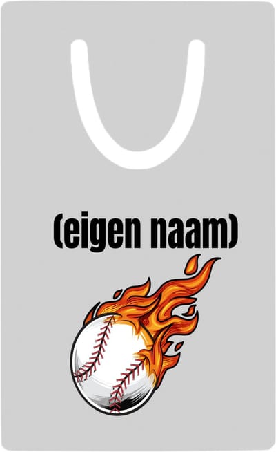 Hacebo® - honkbal vuur met eigen naam metalen boekenlegger - Honkbal - atleten - iemand die houdt van honkbal - verjaardag - cadeau - kado Bladwijzer boekenleggers - 7.6 cm x 5cm