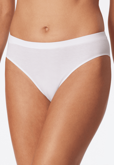 SCHIESSER Pure Rib slip (1-pack) - dames rioslip dubbelrib biologisch katoen zwart