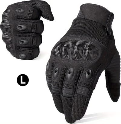 Nivard Airsoft Handschoenen - Tactical - Tactical Gloves - Leger - Tactical Handschoenen Hardknuckle - Paintball - Militaire - Touchscreen - Zwart L